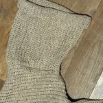 Mai Soli Cozy hand Knit cropped Sweater in Beige size large NWT Tan Photo 2