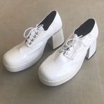 Plats White Platform Lace Up Shoes Go Photo 5