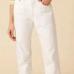 AGOLDE Parker High Rise Button Fly Crop Straight Leg Jeans White 27 / 4 Photo 0