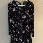Kendall + Kylie Floral Black Dress with Keyhole Back Photo 0