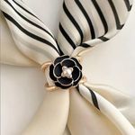 Set Of 2 Alloy Scarf Ring Set Glamorous Style Metal Scarf Buckle Dual Photo 6