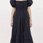 Ulla Johnson Palma Tiered Gathered Cotton-Poplin Midi Dress Black, Size 10,NWOT Photo 5