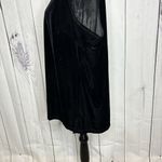 Quacker Factory  Velvet Velour Tank Top Shirt Blouse Plus Sz XL Black Sequin Neck Photo 7