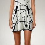 Sachin & Babi Knit Fit & Flare Dress Geometric Print Cocktail Party M White Size M Photo 0