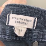 Madewell  Stretch Denim Straight Black Skirt Photo 2