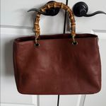 Mark and Graham Bamboo Elisabetta Brown Tote Made in Italy Photo 1