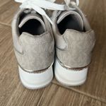 Michael Kors MK signature print lace up sneaker shoes white grey NWOB size 5.5 Photo 4