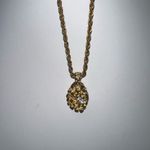 Monet  Vintage signed Children’s (12”) Gold Tone with Rhinestone Necklace‎ Photo 8