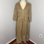 Johnny Was Jade by  Inbar‎ Linen Eyelet Midi Dress Small S Photo 1