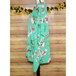 Eleven Oaks Mint Green & Pink Floral Open Front Poncho Cardigan Kimono Ladies M Size M Photo 5