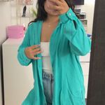 Amazon Teal Button Down Long Sleeve Photo 0