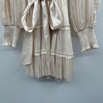 Ulla Johnson Amal Ivory Silky Ruffle Long Sleeve Wrap Top Boho Mini Dress Sz 8 Photo 4