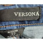 Versona  Modern Dark Wash Denim Jeans Women's Size 32 Straight Leg Cotton Blend Photo 3