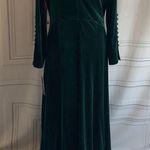Tahari  Long Sleeve V-Back Velvet Gown - Size 14 Photo 5