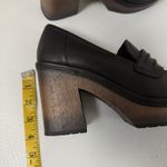 Korks Regina Loafers Black Block Heel Platform Penny Career Preppy Shoes 9M Size 9 Photo 9