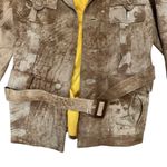 American Vintage Vintage 70s Handmade Leather Midi Trench Jacket Brown Belted Long Sleeve Medium Photo 1