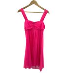 Adrianna Papell Hailey by Hot Pink Embellished Chiffon Cocktail Dress Size 12 Photo 6