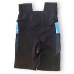 POP Fit Legging Black Turquoise Pockets Mesh Detail Size Small Photo 4