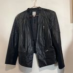 Halogen Black Leather Jacket. Size XL petite. Photo 1