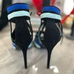ZARA Blue, Black & Green Caged Lace Up Gladiator Heels Photo 2