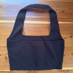 The Drop Women's Greta Fitted Square Neck Halter Sweater Bralette, black S NWT Photo 1