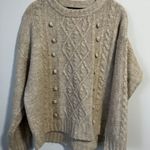 Cozy Oatmeal Sweater Tan Size M Photo 0