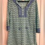 Vineyard Vines  Whale Tail Chevron Print Tunic Cover Up Cotton Blue Size Small Photo 0