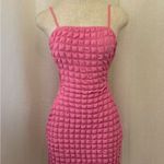 Criss Cross Side Bubble Pink Dress Photo 1