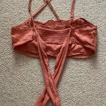 Free People Intimately Rust Embroidered Halter Bandeau Photo 1