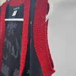 Blizzard Bay M sequin open front Cardigan vest Sweater merry bright snowman Red Size M Photo 8