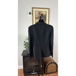 Le Suit  Women's Blazer Jacket Black Striped Size 10 Suit Separate Long Sleeve Photo 3