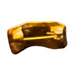 Abstract Gold Face Brooch – Vintage Modernist Costume Jewelry Pin Photo 1