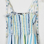 Wild Fable  White & Blue Striped Smocked Bust Spaghetti Strap Tank Top Size XS Photo 0