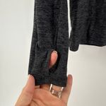 Outdoor Voices CloudKnit Womens Black Heather Long Sleeve Thumbhole Shirt Small Photo 1