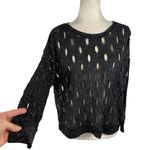 Generation Love Metallic Shimmer Glitter Cut Out Pullover Sweater Jumper XS/S Photo 2