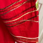 Coldwater Creek  Red Embroidered Twill Jacket Petite Medium PM Photo 5