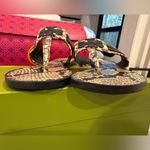 Tory Burch  Leigh Snakeskin print Sandals, size 7.5, Like New!! Photo 6