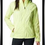 Columbia Lightweight bright yellow Jacket with hood, and side pockets. Sz L Photo 0