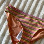 Billabong  Pink and Orange Striped Bikini Bottom Photo 1