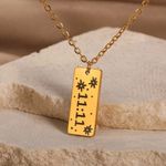 11:11 Make a Wish Necklace Gold Photo 1