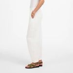 Madewell NWT Women's Salt White Petite Pull-On Barrel Pants 100% Linen S Photo 1