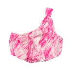 DO+BE One Shoulder Ring Watercolor Crop Top in Pink/White, Size S Photo 2