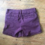 American Eagle  midi stretch maroon shorts Photo 3