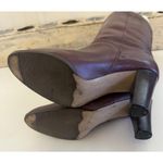 Etienne Aigner  Leather Oxblood Boots Womens Size 7 Heeled Feminine Work Office Photo 3