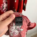 Timing Burnt Orange Floral Print Long Sleeve Open Back Swing Dress Tunic Top L Photo 3