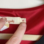 Aryeh 🌞 Black Over Red Satin Cut Out Detail Sleeveless Midi Dress Photo 2