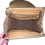 Womens Tan Faux Leather Satchel Handbag Shoulder Bag Crossbody Strap Top Handle Photo 5