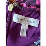 Rebecca Taylor  100% Silk Floral Dress Size XS Sleeveless Zip Back Photo 3