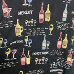 Jess & Jane Size Large Full Zip Collared Sweatshirt Black Wine Print Rhinestone Photo 4