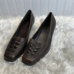 Aerosoles  Brown Leather Kitten Heel Loafers Sz 7.5 M Photo 1